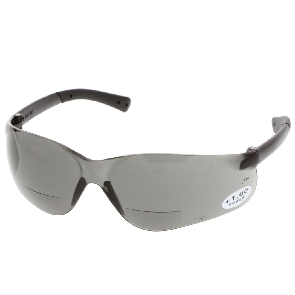 MCR Safety Glasses BearKat BK1 Magnifier 1.0 Gray Lens (BKH10G)