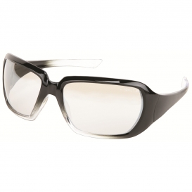 MCR Safety Glasses CR2 Black/Clear Frame, I/O (CR1219)