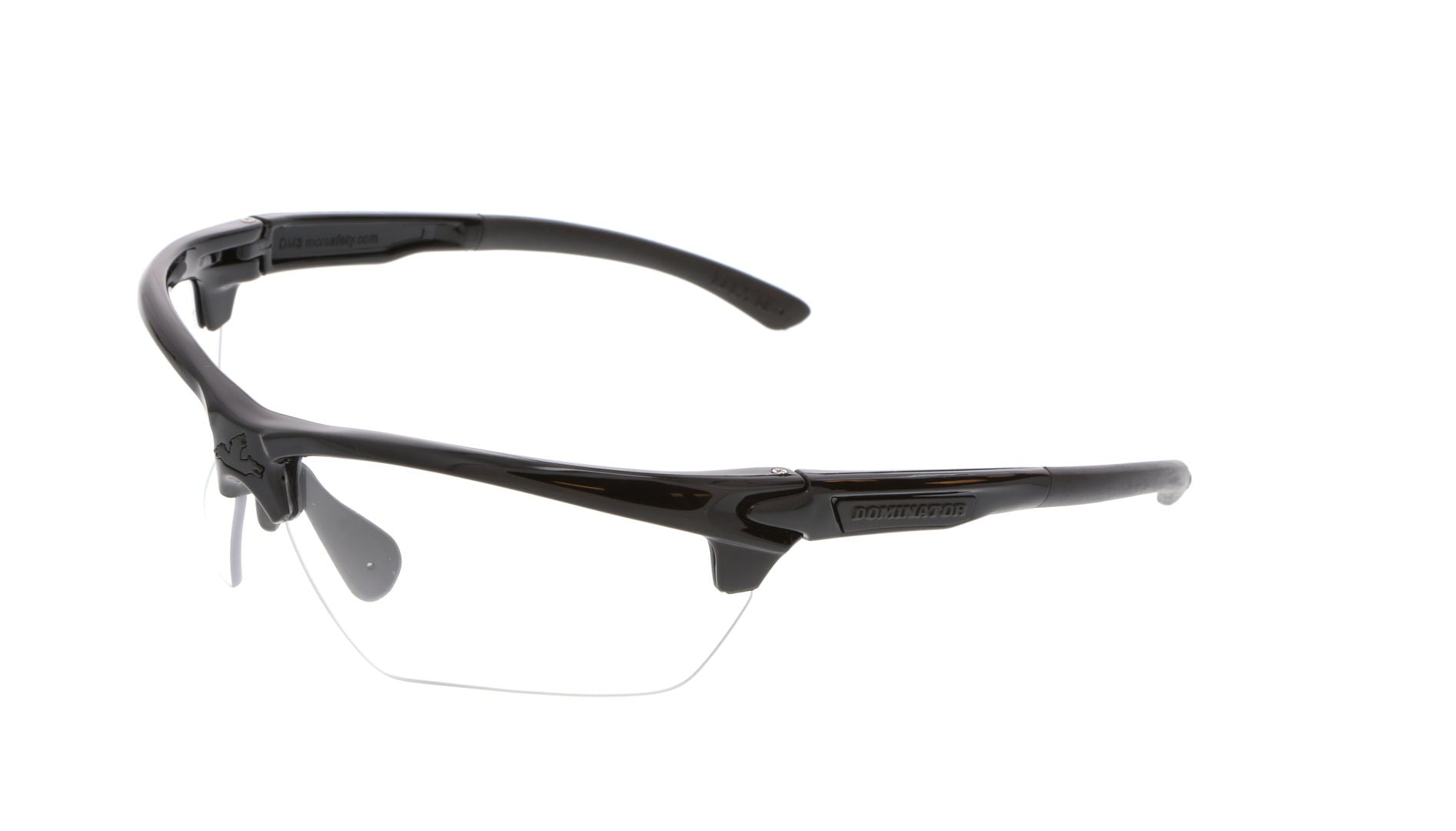 MCR Safety Glasses Dominator DM3 Gun Metal, Clear MAX6 (DM1310PF)