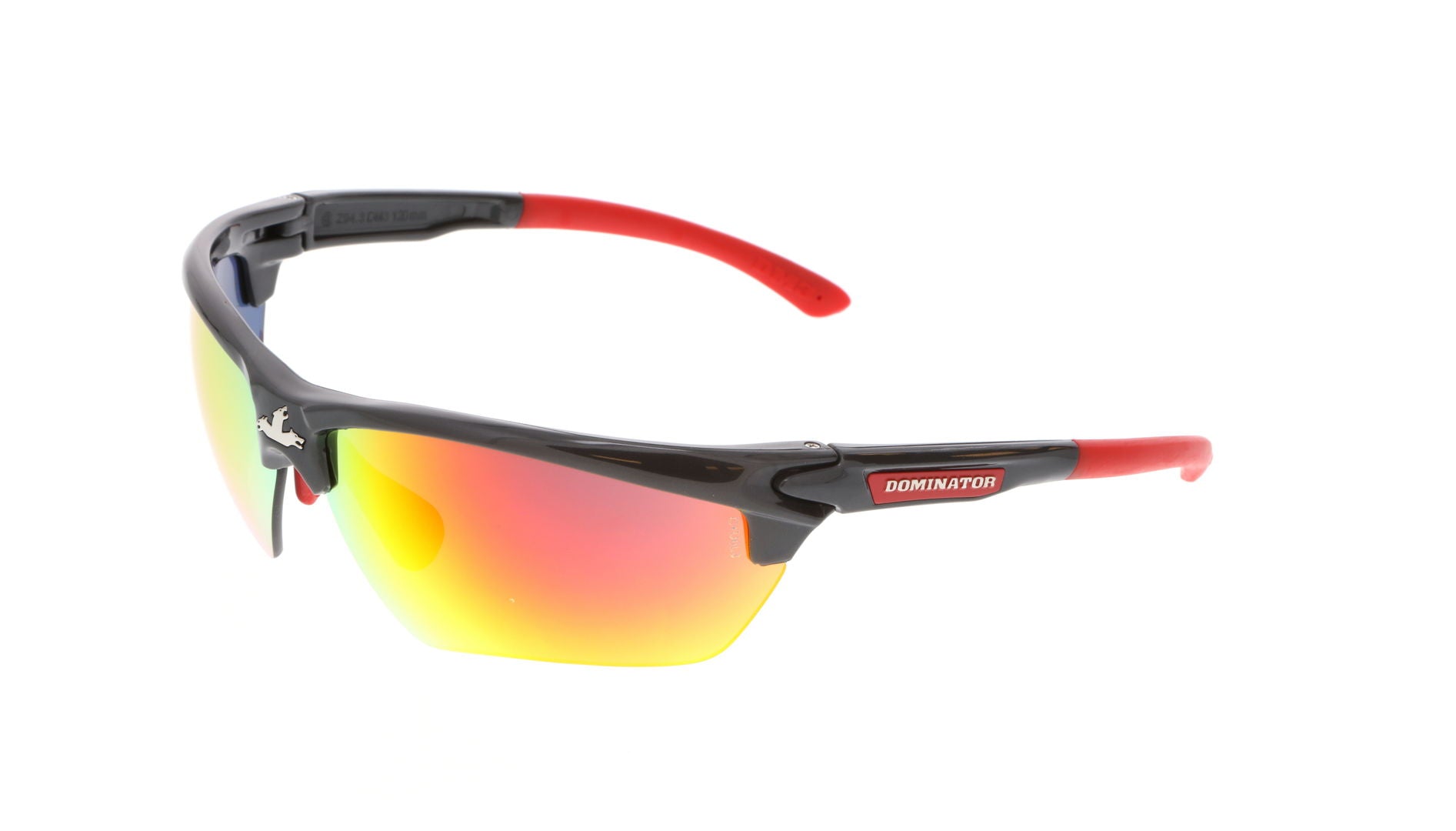 MCR Safety Glasses Dominator DM3 Gun Metal, Fire Mirror (DM131R)