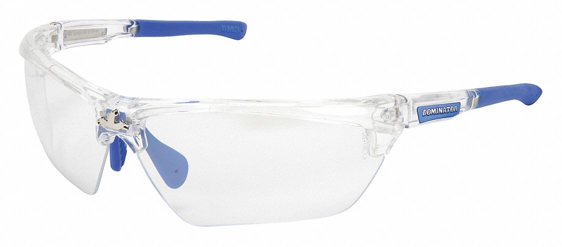 MCR Safety Glasses Dominator DM3 Clear Frame, I/O Clear Mir (DM1329)