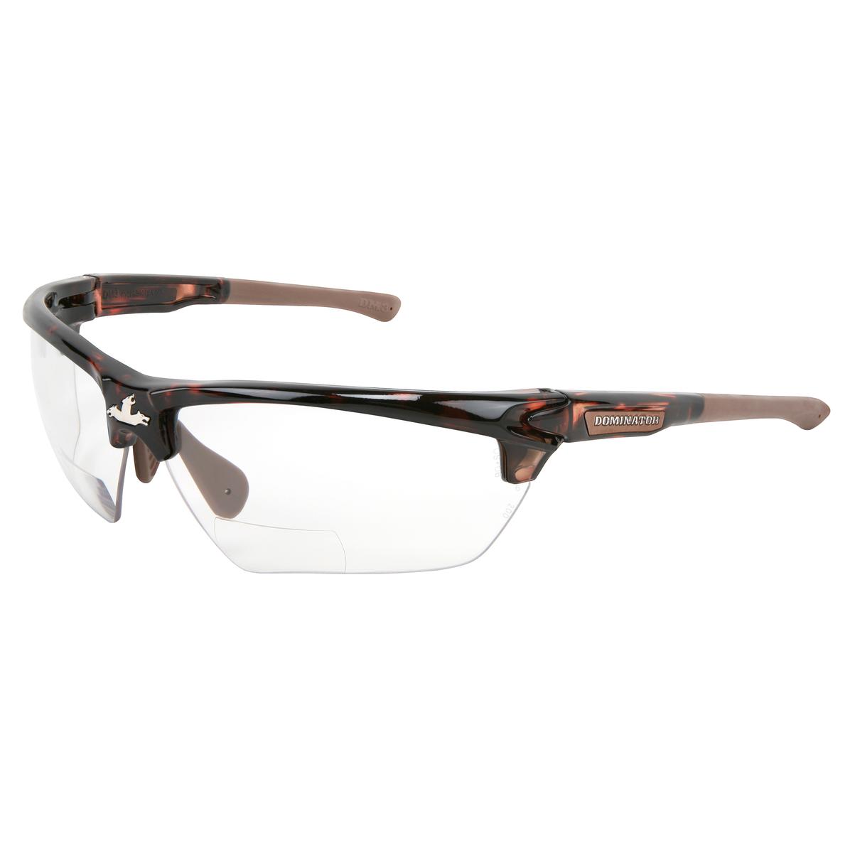 MCR Safety Glasses Dominator DM3 Magnifier 1.0 Clear MAX6 (DM13H10PF)