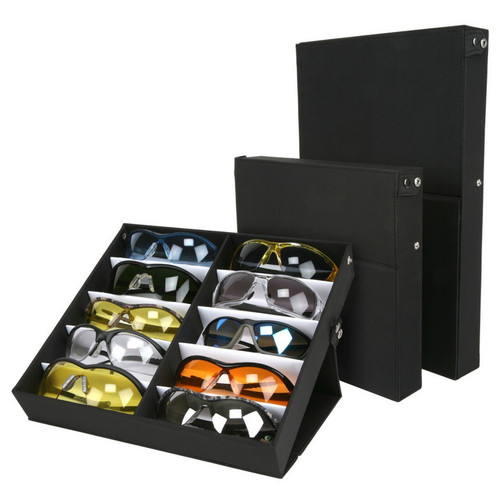 MCR Safety Glasses Eyewear Black Display 16 Pair Case (ESC16)