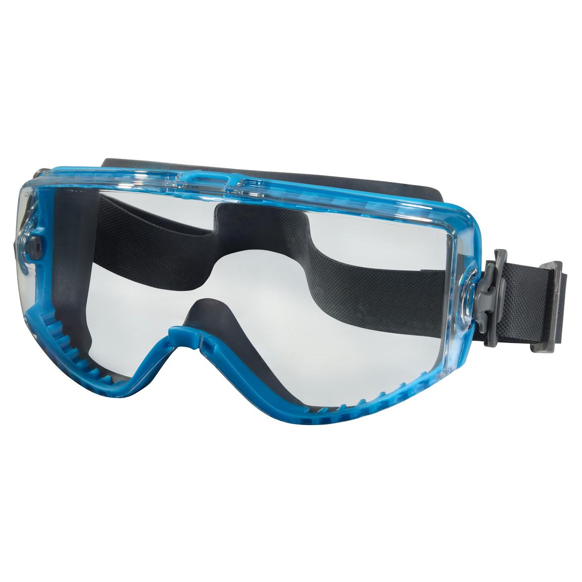MCR Safety Glasses Hydroblast HB3 Blue, Clear MAX6, Rubber (HB1320PF)