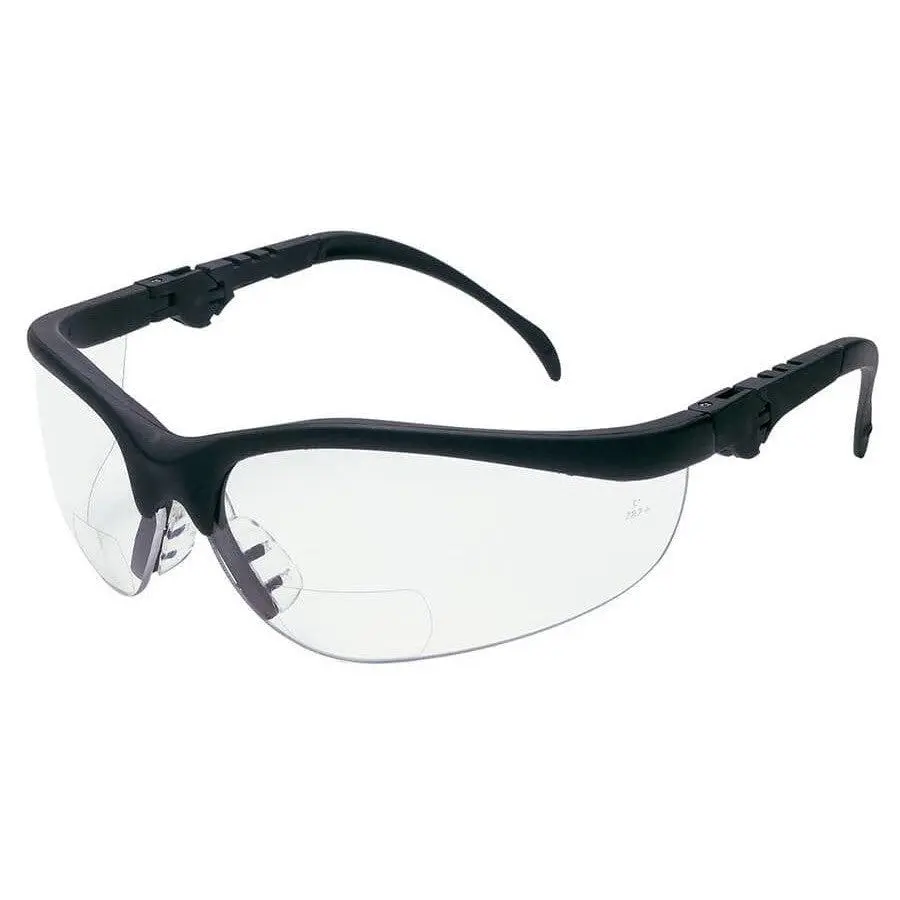 MCR Safety Glasses Klondike KD3 Magnifier 1.0 Clear Lenses (K3H10)