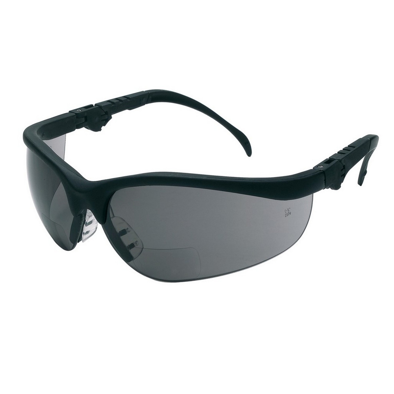 MCR Safety Glasses Klondike KD3 Magnifier 2.5 Gray Lenses (K3H25G)