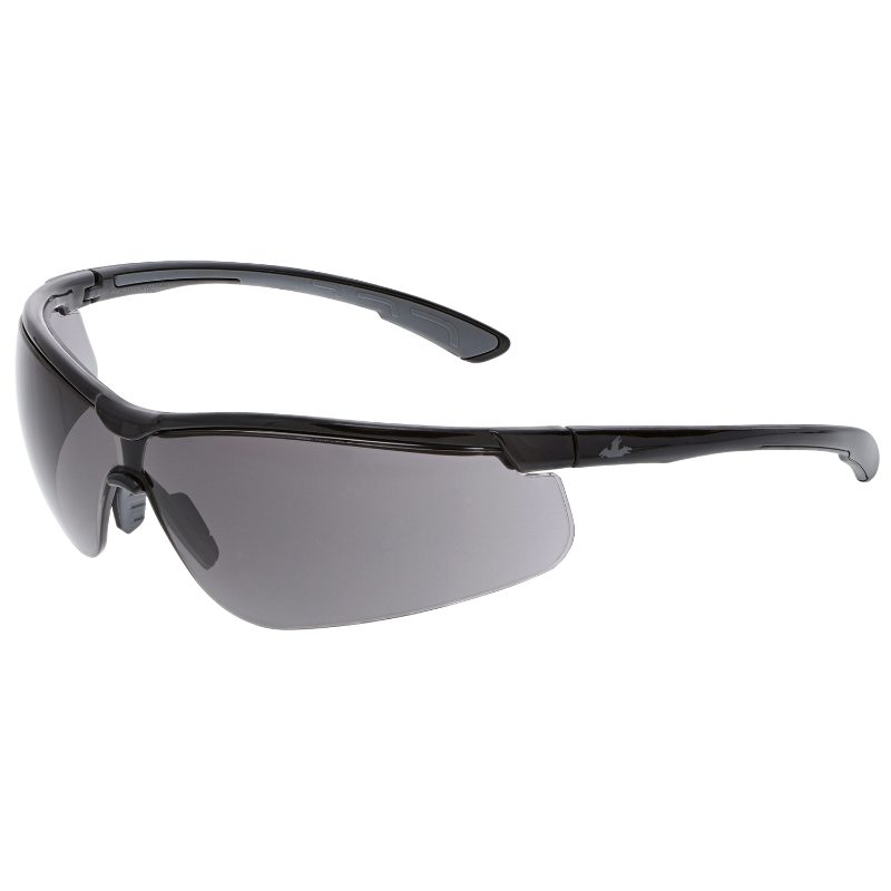 MCR Safety Glasses Klondike KD7 Black/Gray, Gray MAX6 (KD712PF)
