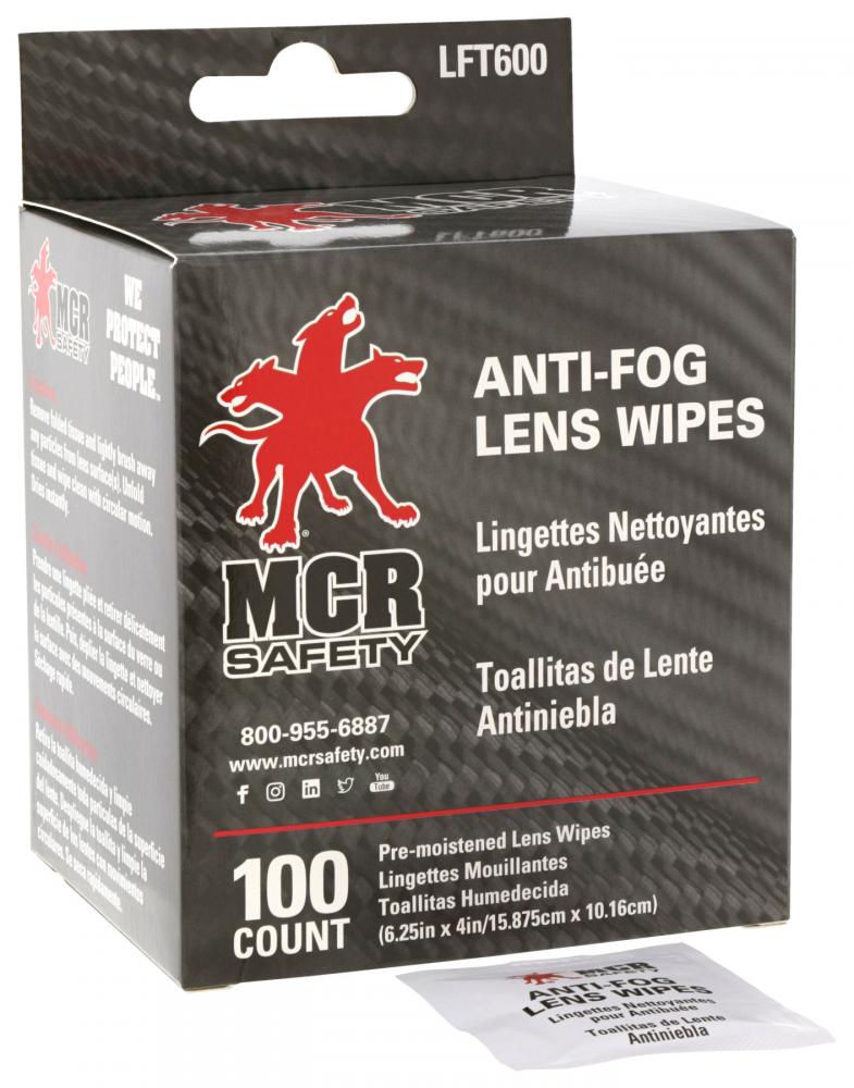 MCR Safety Glasses Lens Fog Buster Towelettes 6 Boxes (LFT600)
