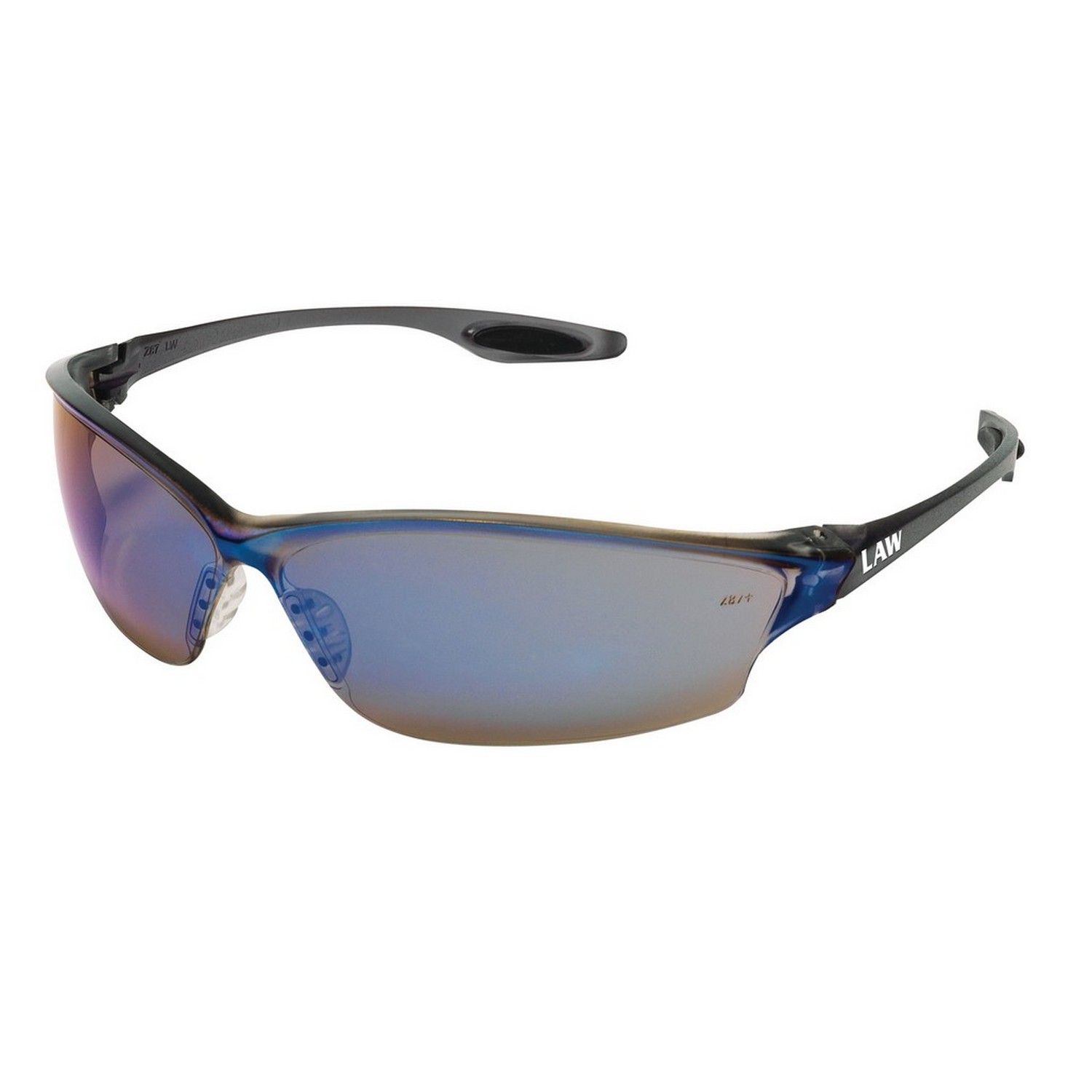 MCR Safety Glasses Law LW2 Blue Mirror Lens (LW218)