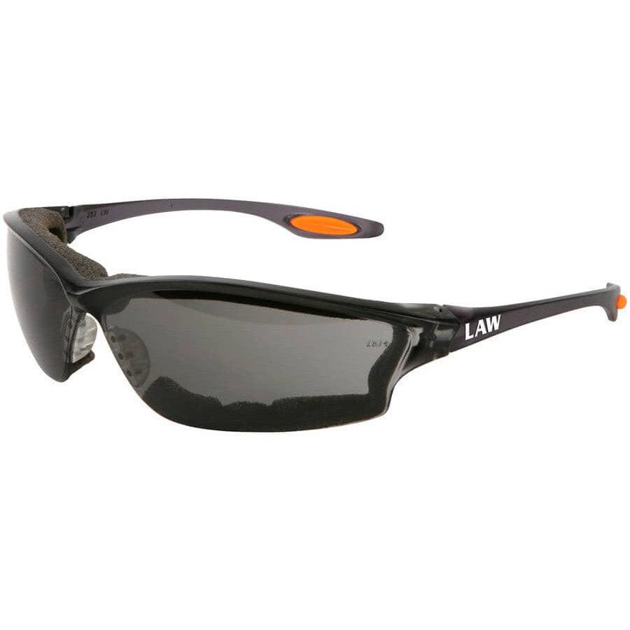 MCR Safety Glasses Law LW3 Foam Lined, Gray AF Lens (LW312AF)