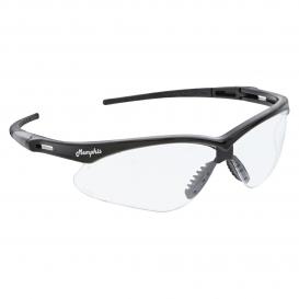MCR Safety Glasses Memphis MP1 Black Frame, Clear MAX6 (MP110PF)