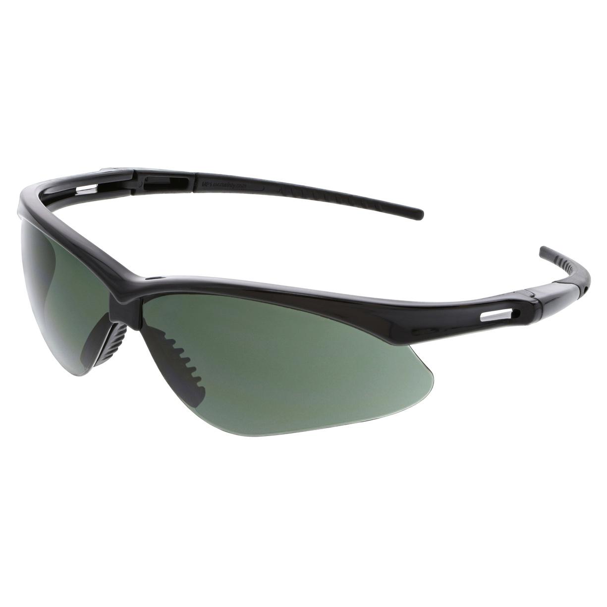 MCR Safety Glasses Memphis MP1 Black Frame, Gray G14 (MP112G)
