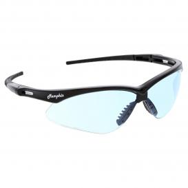 MCR Safety Glasses Memphis MP1 Black Frame, Light Blue (MP113)