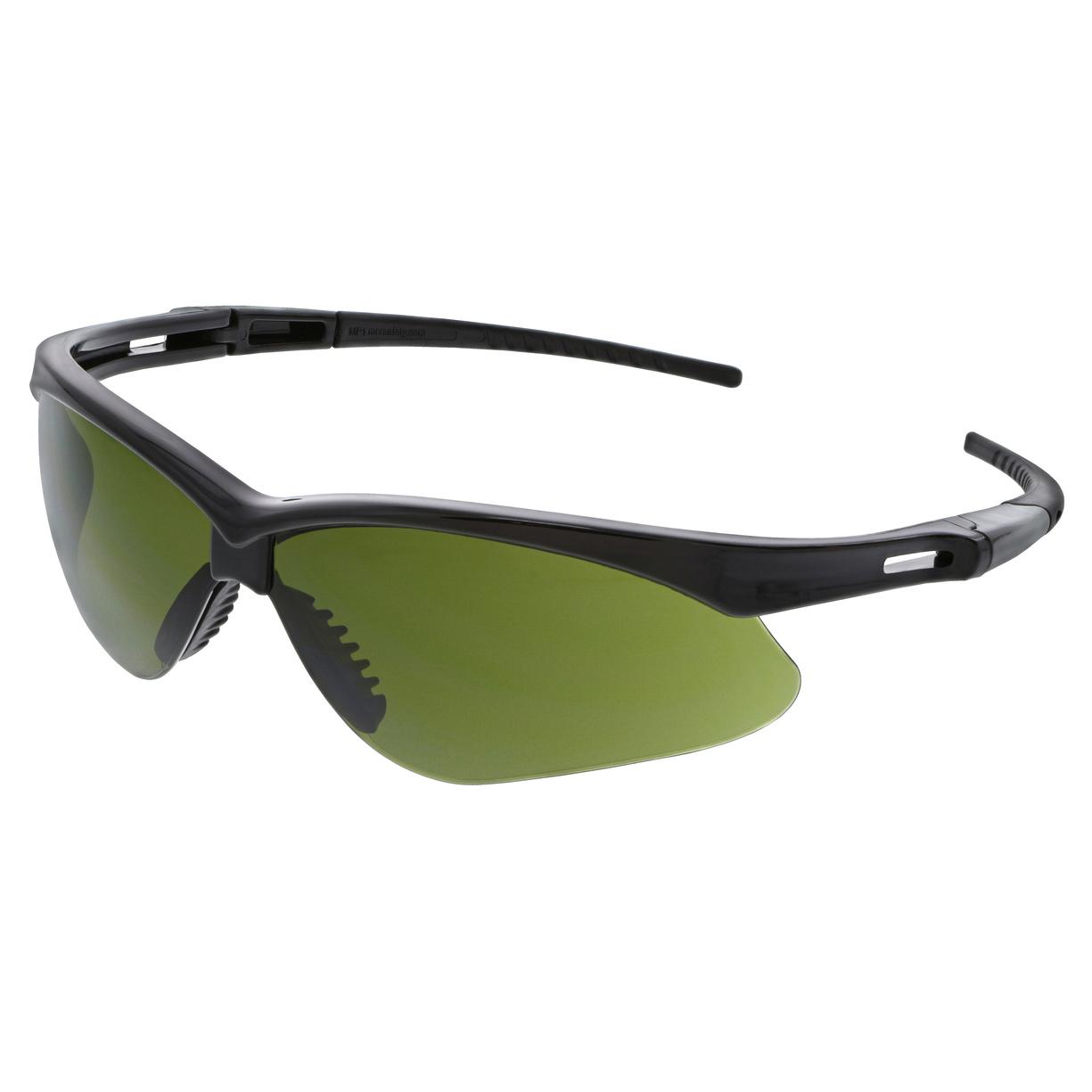 MCR Safety Glasses Memphis MP1 Black Frame, GreenFilter 3.0 (MP1130)