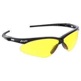 MCR Safety Glasses Memphis MP1 Black Frame, Amber UV-AF (MP114AF)