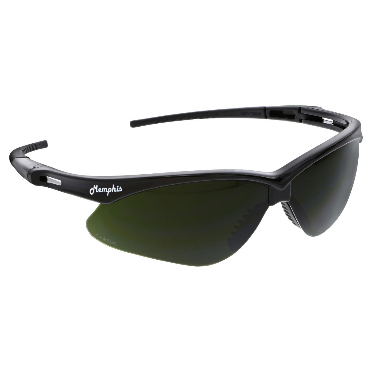 MCR Safety Glasses Memphis MP1 Black Frame, GreenFilter 5.0 (MP1150)