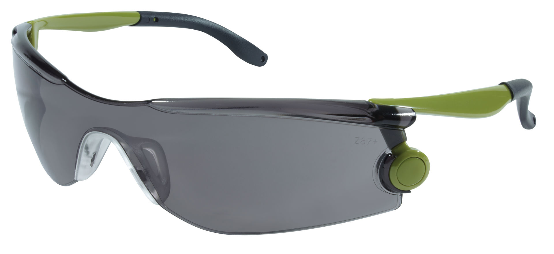 MCR Safety Glasses Mantis Green Temples Gray Lens (MT122)