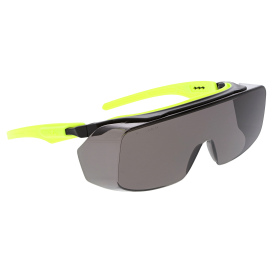 MCR Safety Glasses Klondike OTG Hivis Lime, Gray MAX36 (OG222DC)