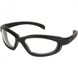 MCR Safety Glasses PN1 Black Frame, Clear AF Lenses (PN110AF)