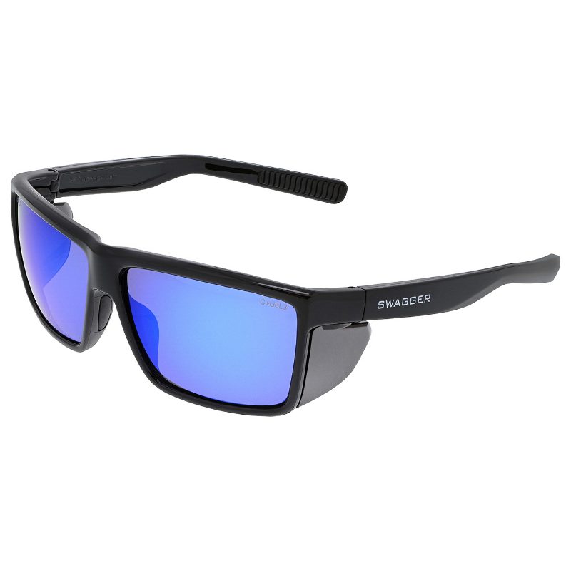 MCR Safety Glasses Swagger RP2 Blue Diamond Mirror Lenses (RP218B)