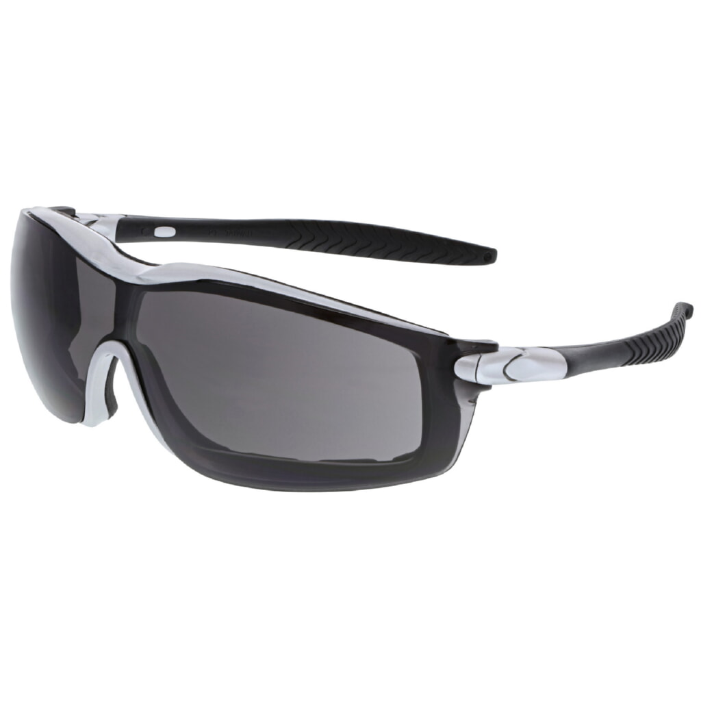 MCR Safety Glasses RT1 Silver Frame, Gray AF Lens (RT122AF)