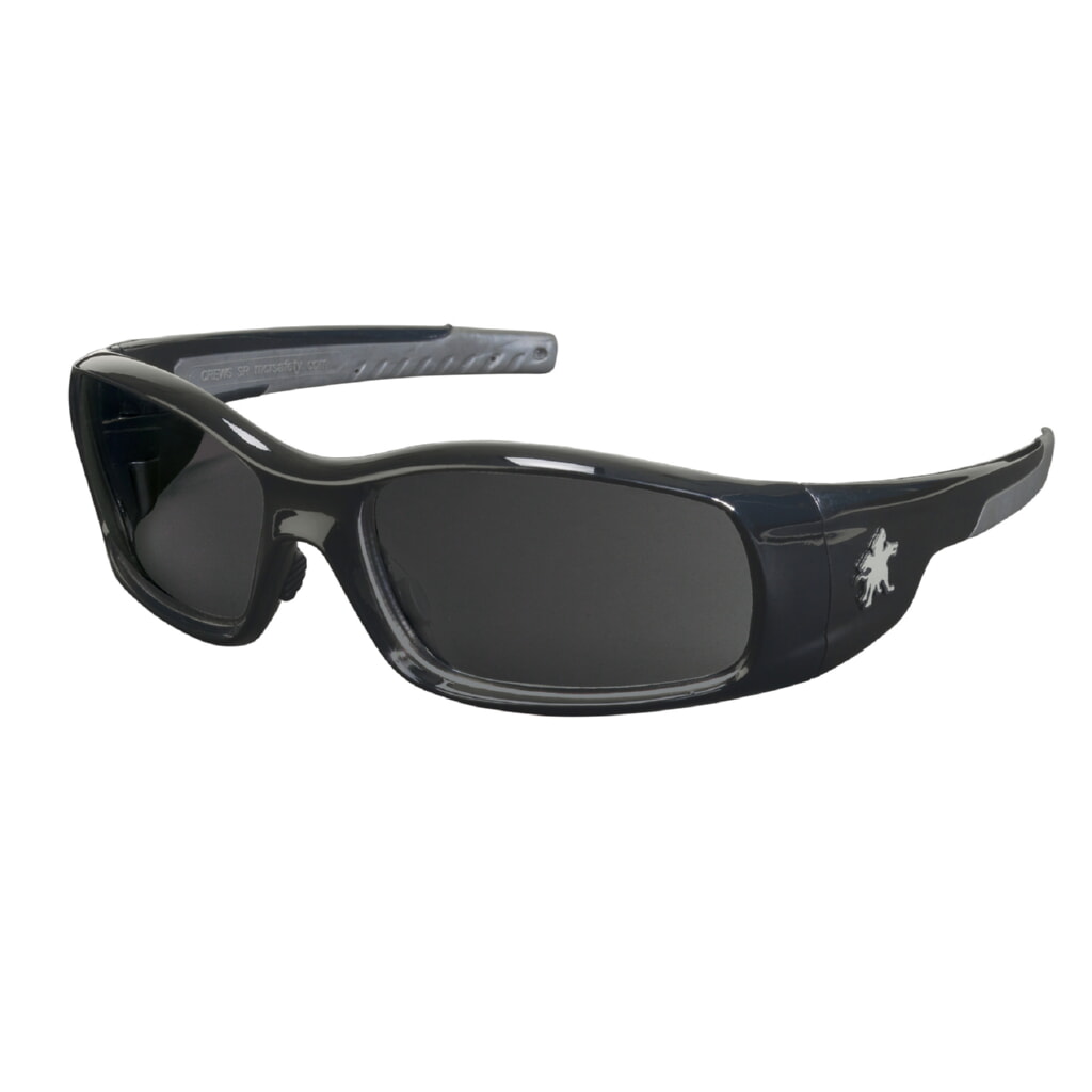 MCR Safety Glasses Swagger SR1 Black Frame, Gray Lenses (SR112)
