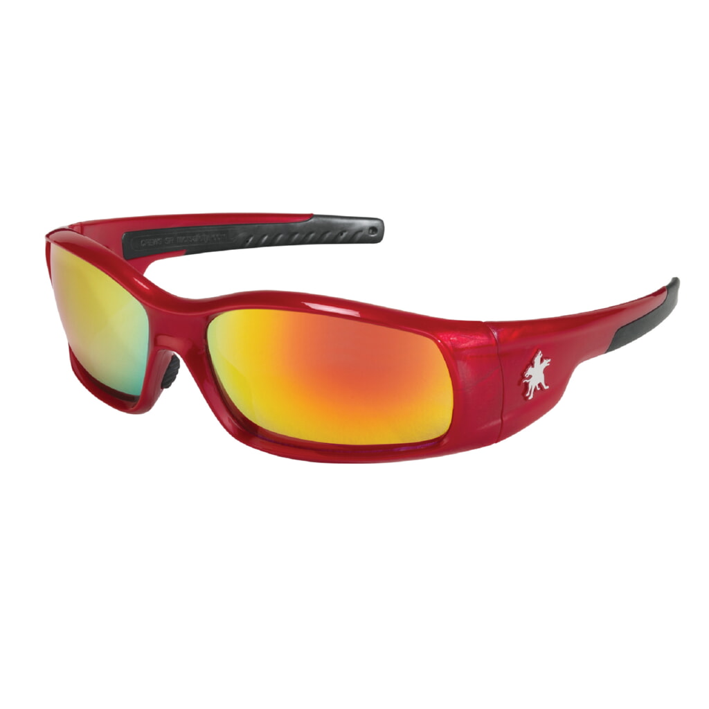 MCR Safety Glasses Swagger SR1 Red Frame, Fire Mirror (SR13R)