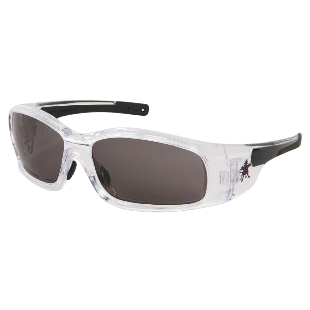 MCR Safety Glasses Swagger SR1 Clear Frame, Gray AF Lenses (SR142AF)