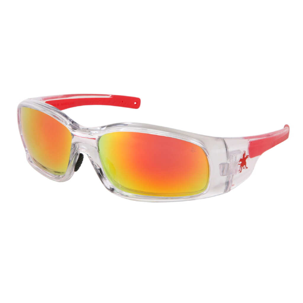 MCR Safety Glasses Swagger SR1 Clear Frame, Fire Mirror (SR14R)