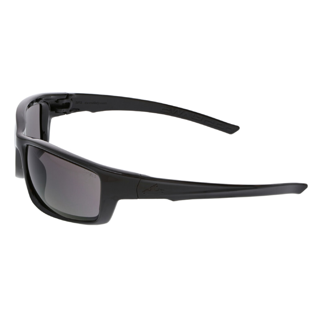 MCR Safety Glasses Swagger SR3 Black Frame, Gray Lenses (SR322)