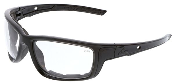 MCR Safety Glasses Swagger SR5 Charcoal Frame, Clear UV-AF (SR510AF)