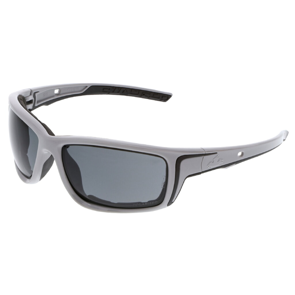 MCR Safety Glasses Swagger SR5 Gray Fm, Gray MAX6 Polarized (SR522ZPF)