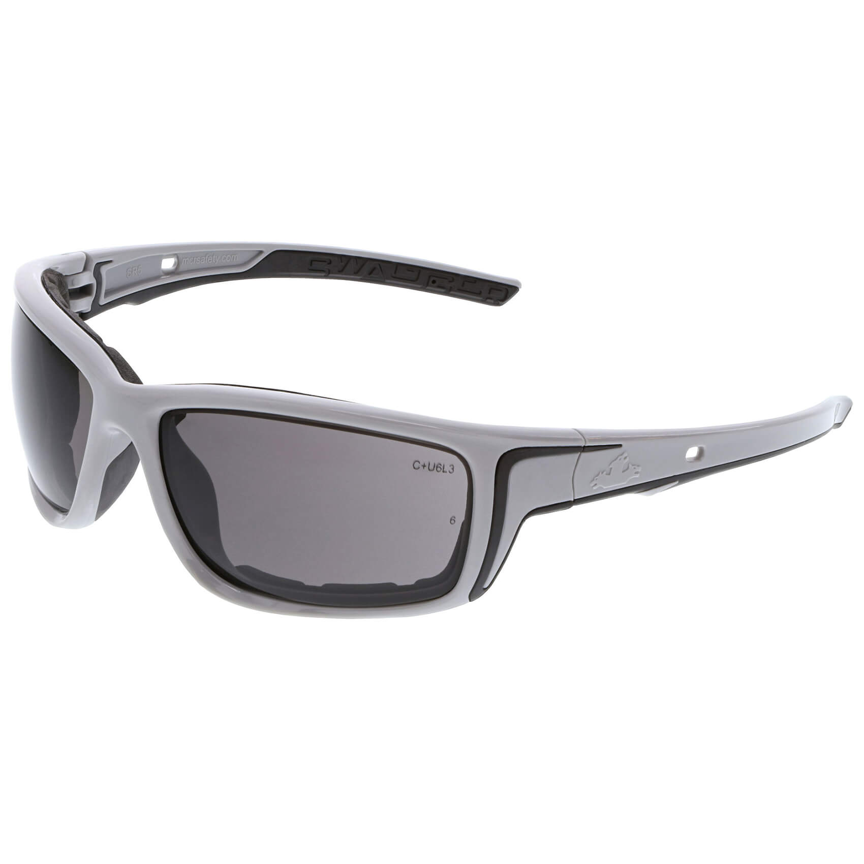 MCR Safety Glasses Swagger SR5 Gray Frame, 5.0 IR MAX6 (SR5250PF)