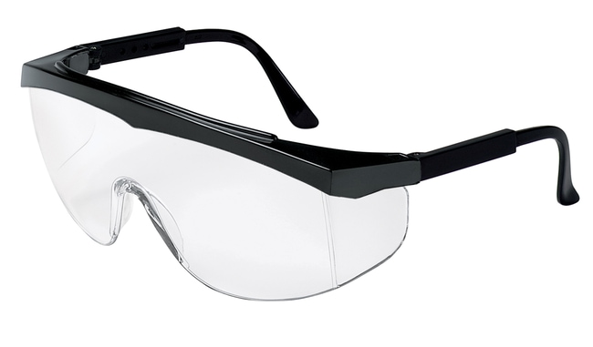 MCR Safety Glasses SS1 Black Frame, Clear UV-AF Lens (SS110AF)