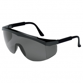 MCR Safety Glasses SS1 Black Frame, Gray Lens (SS112)
