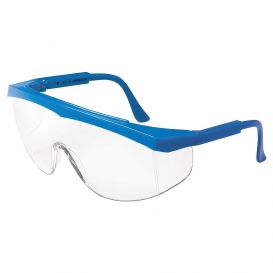 MCR Safety Glasses SS1 Blue Frame, Clear Lens (SS120)