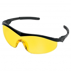 MCR Safety Glasses ST1 Black Frame, Amber Lens (ST114)