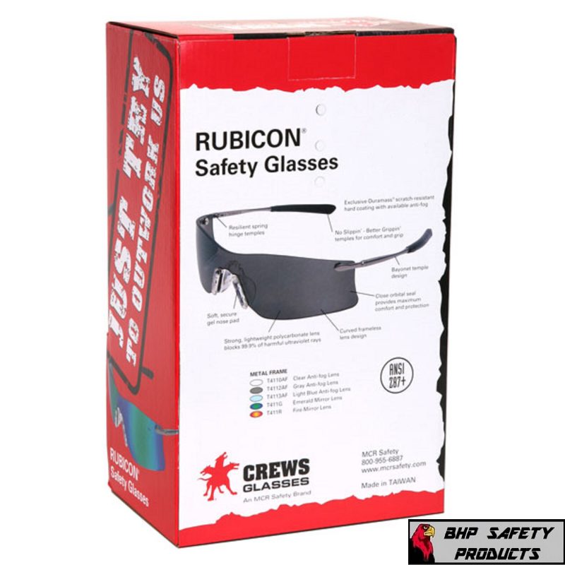 MCR Safety Glasses Rubicon T4 Light Blue UV-AF Lens (T4113AF)