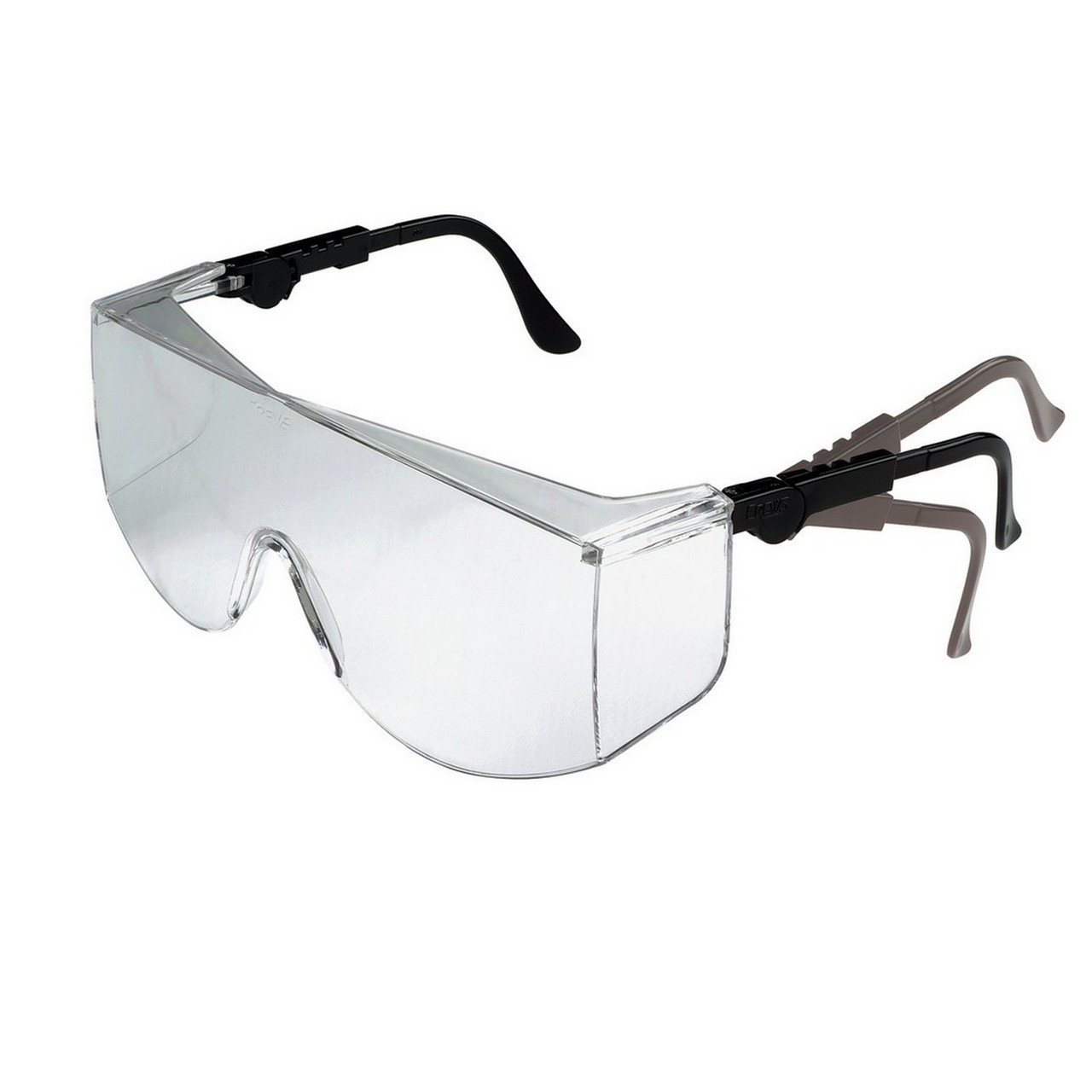 MCR Safety Glasses TC1 XL Black Temples, Clear Lens (TC110XL)