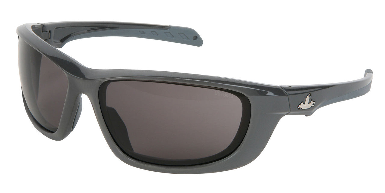 MCR Safety Glasses Swagger UD1 Gun Metal Frame, Gray MAX6 (UD112PF)