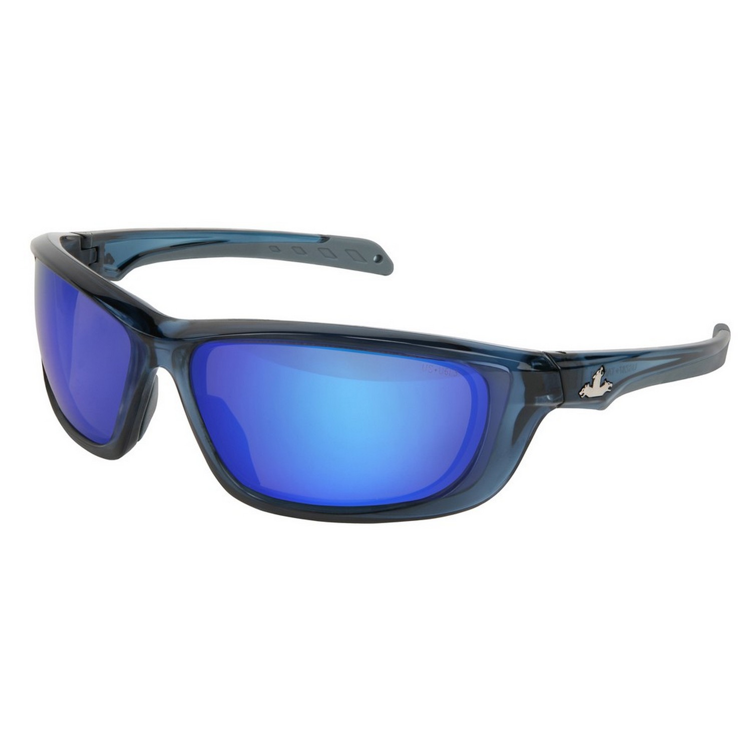 MCR Safety Glasses Swagger UD1 Dark Blue Frm, Blue Dmd Mirr (UD128B)