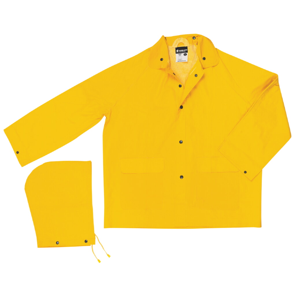 MCR Safety Garments Classic, .35mm, PVC/Poly, Jacket, YELLOW (200JX3)