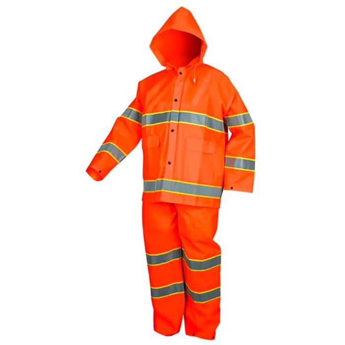MCR Safety Garments Luminator, .35mm, PVC/Poly, Suit, 3 PC, (2013RL)