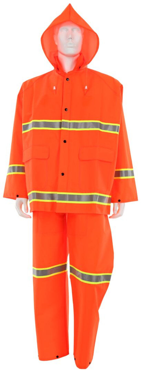 MCR Safety Garments Luminator, .35mm, PVC/Poly, Suit, 3 PC, (2013RX3)