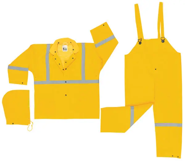 MCR Safety Garments Luminator, .35mm, PVC/Poly, Suit, 3 PC, (2013RXL)