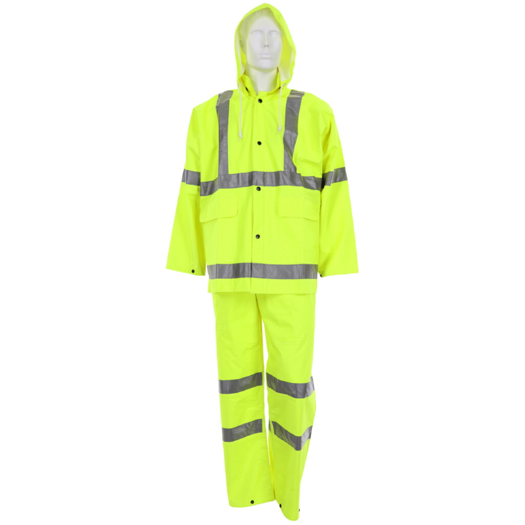 MCR Safety Garments Luminator, .38mm, PVC/Poly, Suit, 3 PC, (2083SRM)