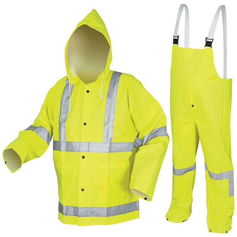 MCR Safety Garments Luminator, .38mm, PVC/Poly, Suit, 3 PC, (2083SRS)