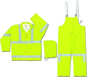 MCR Safety Garments Luminator, .38mm, PVC/Poly, Suit, 3 PC, (2083SRXL)