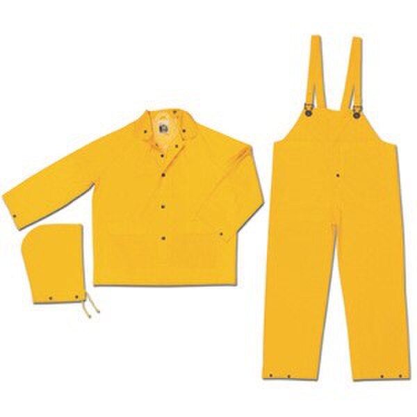 MCR Safety Garments Industry Grade, PVC/Poly, Suit, 3 PC, YE (2303X4)