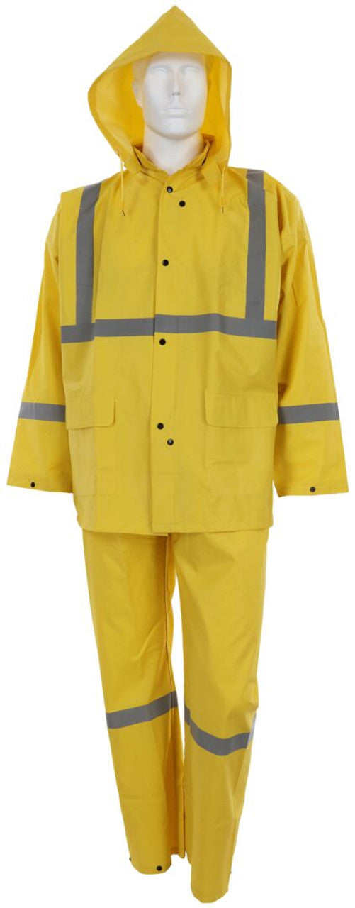 MCR Safety Garments Luminator, .35mm,PVC/Poly, 3pc Suit (2403RX2)